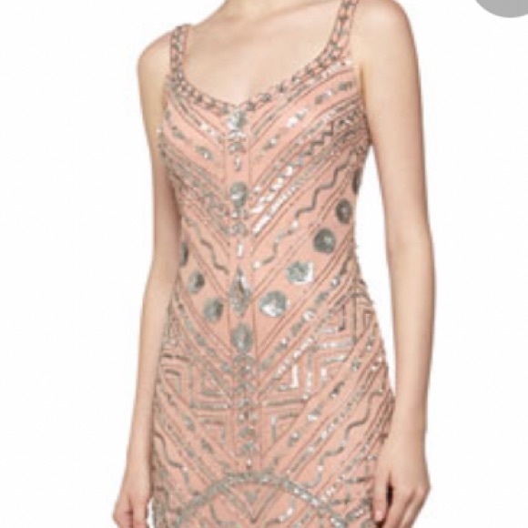 Aidan Mattox sequins and beaded V-Neck gown - Picture 3 of 4